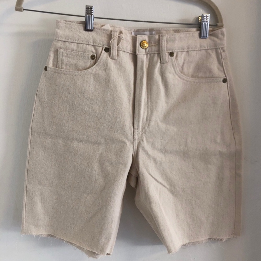 Still Here New York Women’s Lola Denim Shorts in Bone Size 27 originally $220